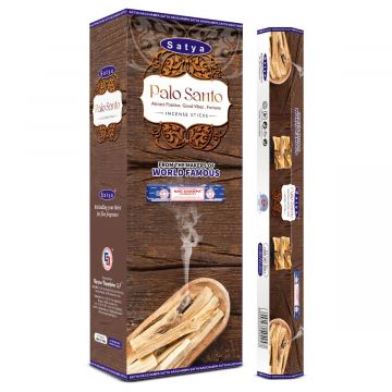 Palo Santo Incense Sticks, Satya Hex Pack - 6 Boxes x 20 Sticks